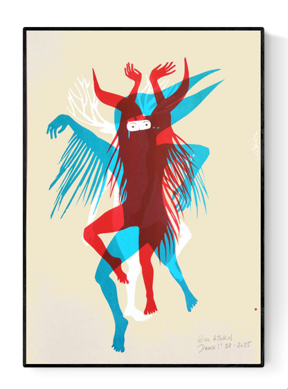 buy 'danse' screenprint by French artist Céline Azorin