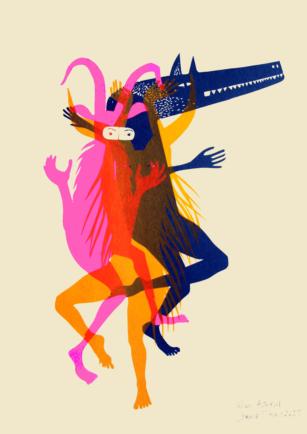 buy handmade screenprint by Celine Azorin