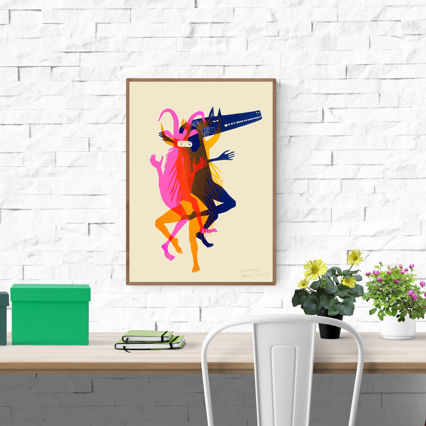 buy screenprint 'danse' by French artist Céline Azorin