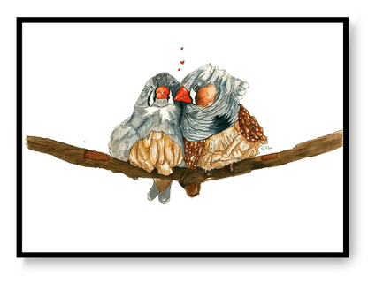 A4 watercolor art print “Diamantes Mandarinos” by Giu Watercolor, soft poetic illustration with warm tones, calm wall art for modern interiors.