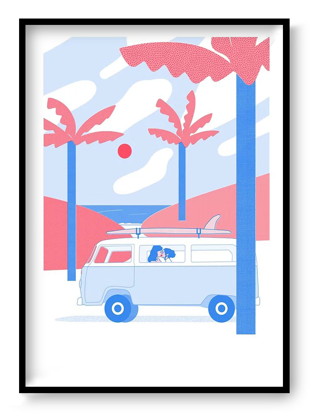 A2 risograph art print “Fanny” by Studio Stoutpoep, bold humorous illustration celebrating body confidence and playful provocation, limited edition wall art.