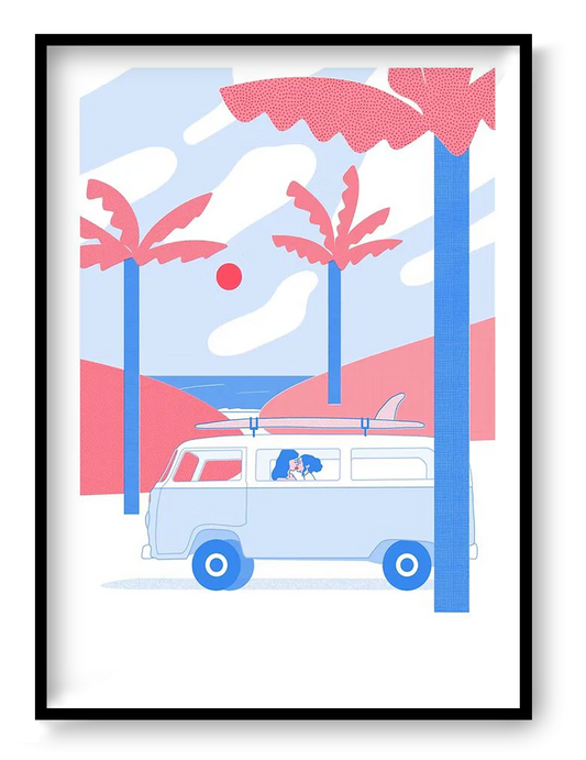 A2 risograph art print “Fanny” by Studio Stoutpoep, bold humorous illustration celebrating body confidence and playful provocation, limited edition wall art.