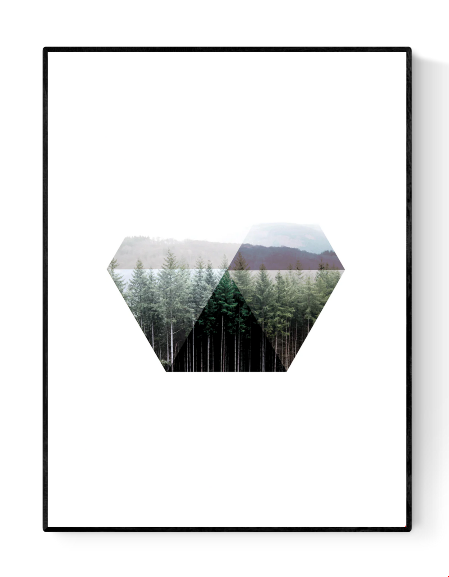 Minimalist geometric forest art print “Tallskogen” by Studio Frits – Scandinavian-inspired design blending Swedish pine trees and photography in a peaceful, modern composition. Perfect wall art for Nordic, minimalist, or nature-themed interiors.