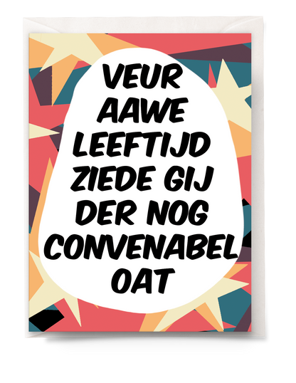 Greeting card - Tante Colette - Convenabel veur aawe leeftijd