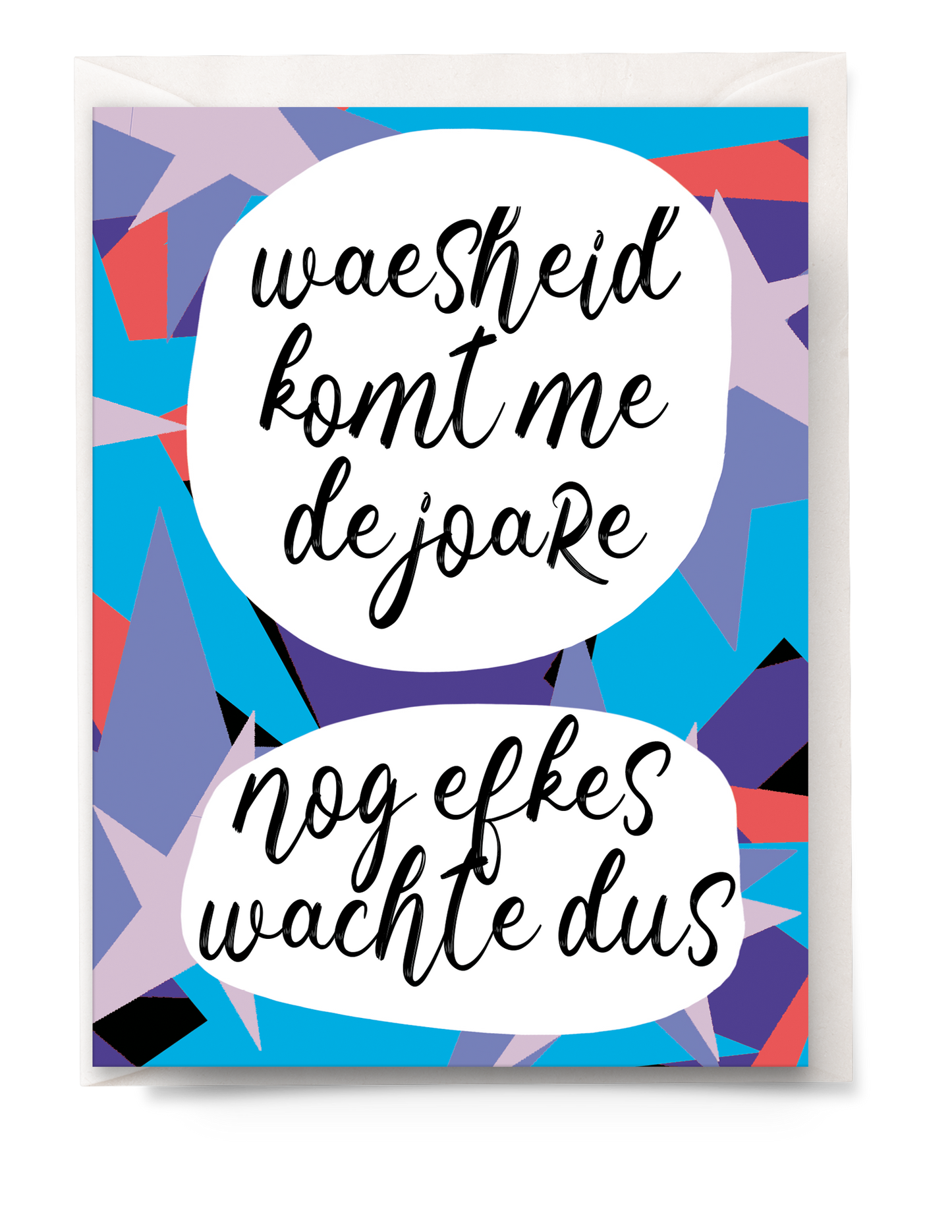 greeting card - Tante Colette - waesheid komt met de joare