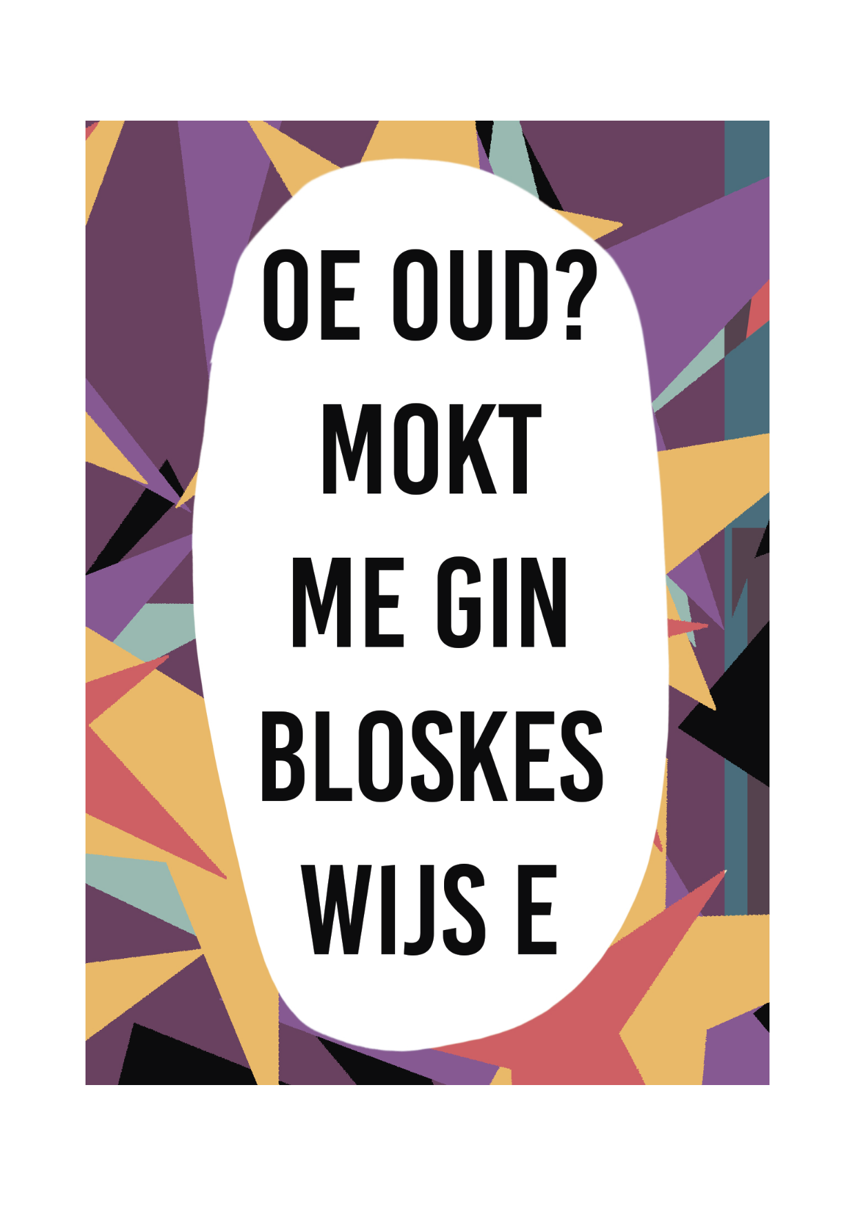 greeting card - Tante Colette - mokt me gin bloskes wijs