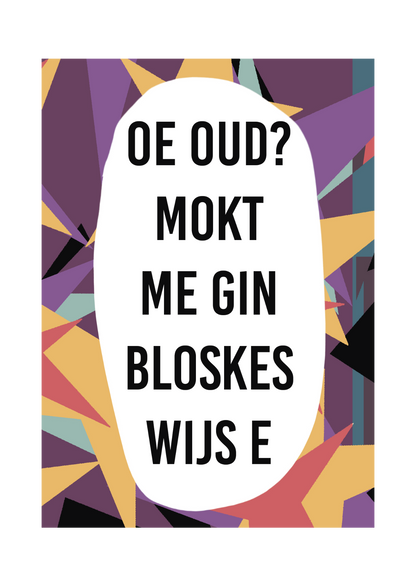 greeting card - Tante Colette - mokt me gin bloskes wijs