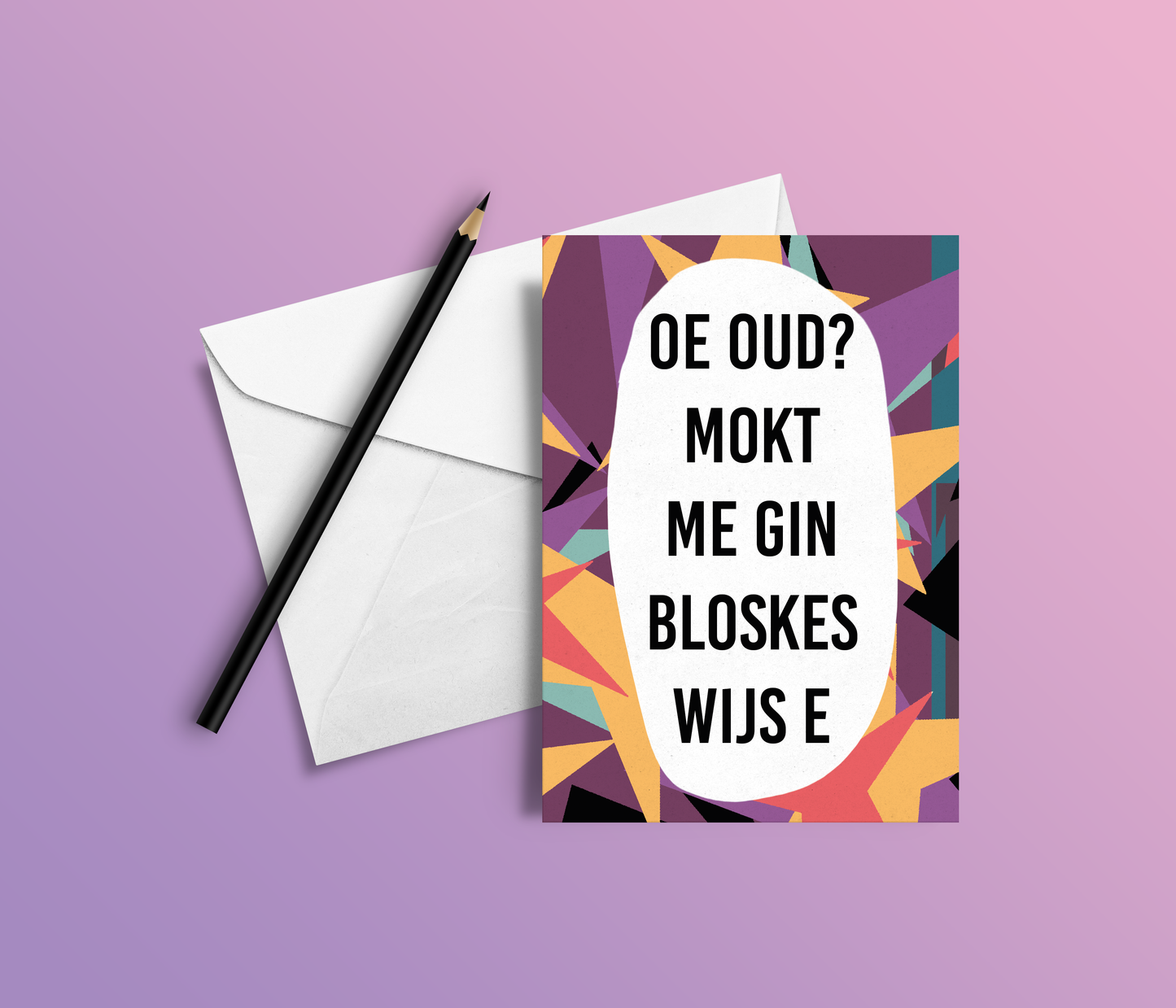 greeting card - Tante Colette - mokt me gin bloskes wijs