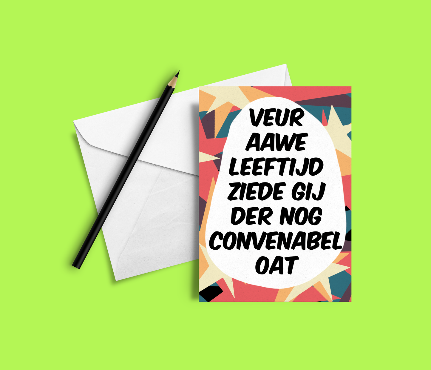 Greeting card - Tante Colette - Convenabel veur aawe leeftijd