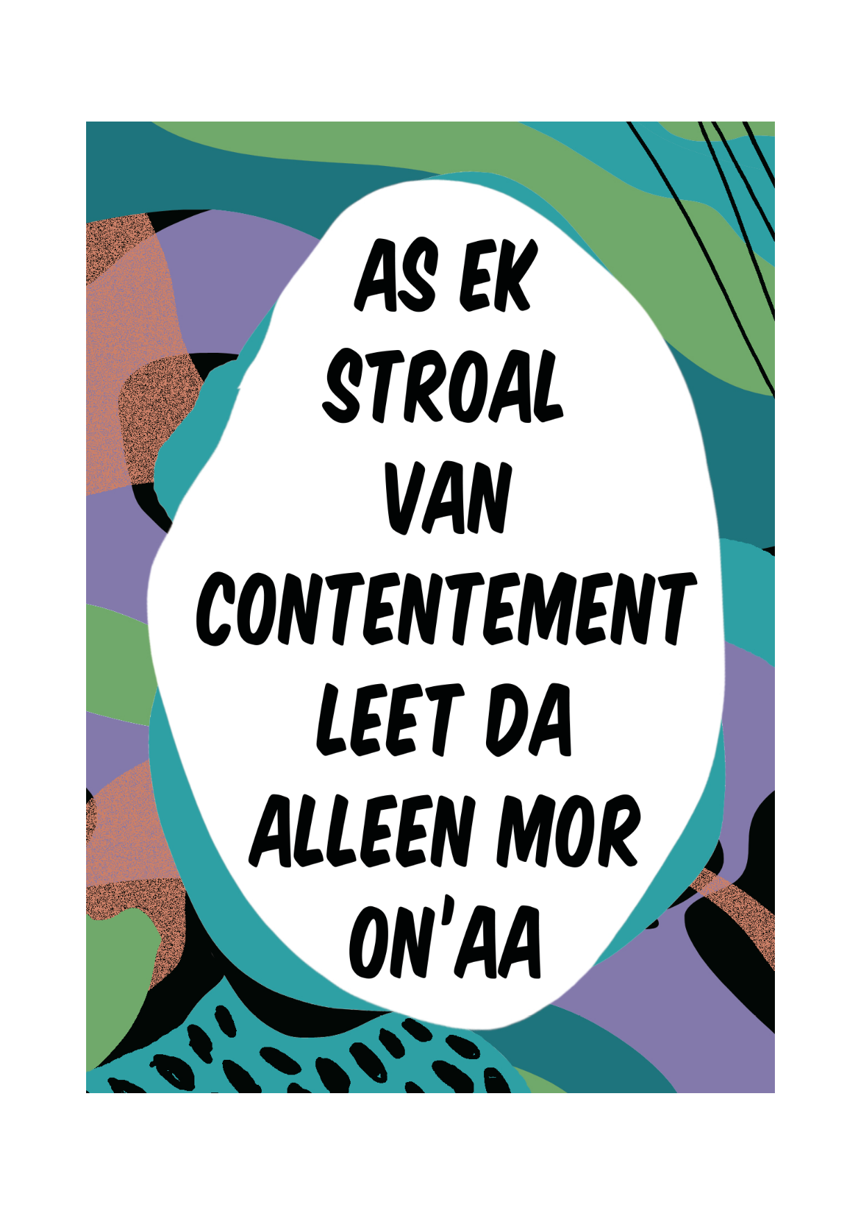 greeting card - Tante Colette - stroal van contentement