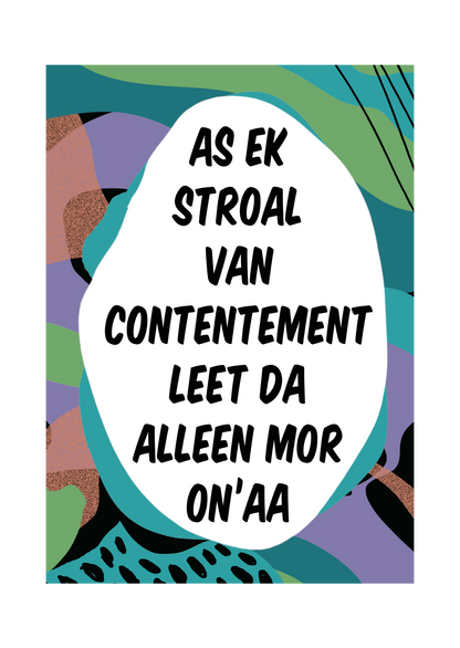 greeting card - Tante Colette - stroal van contentement