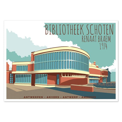 buy Renaat Braem architecture postcard illustrations