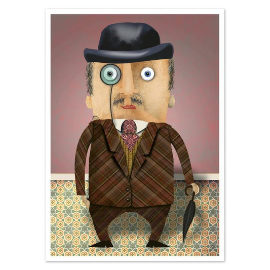 buy English man stereotype postcard