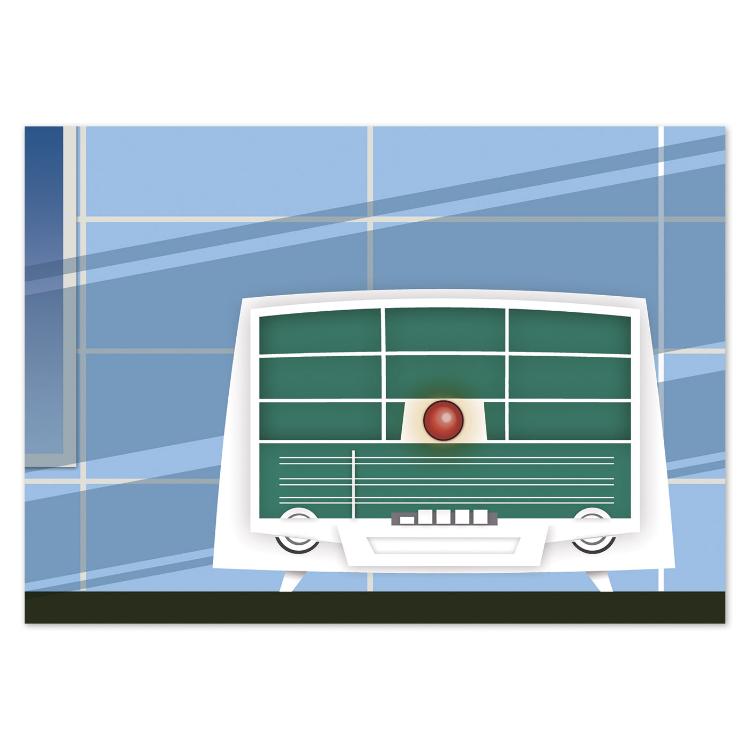 buy Sonora radio vintage postcard illustration