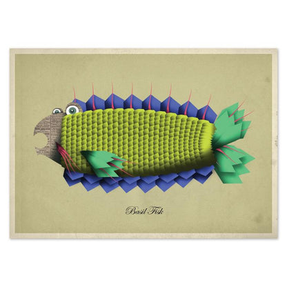 buy postcards with illustrations of fish