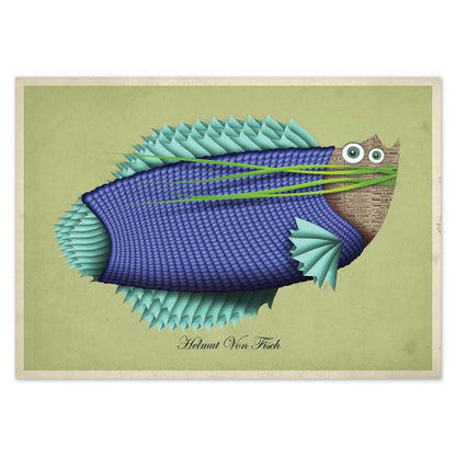 buy postcards with illustrations of fish
