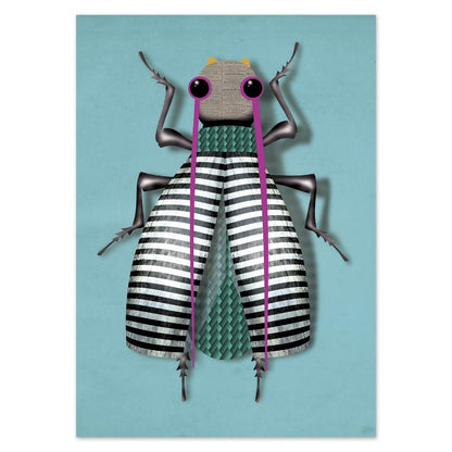 buy postcards with insect / bug illustrations
