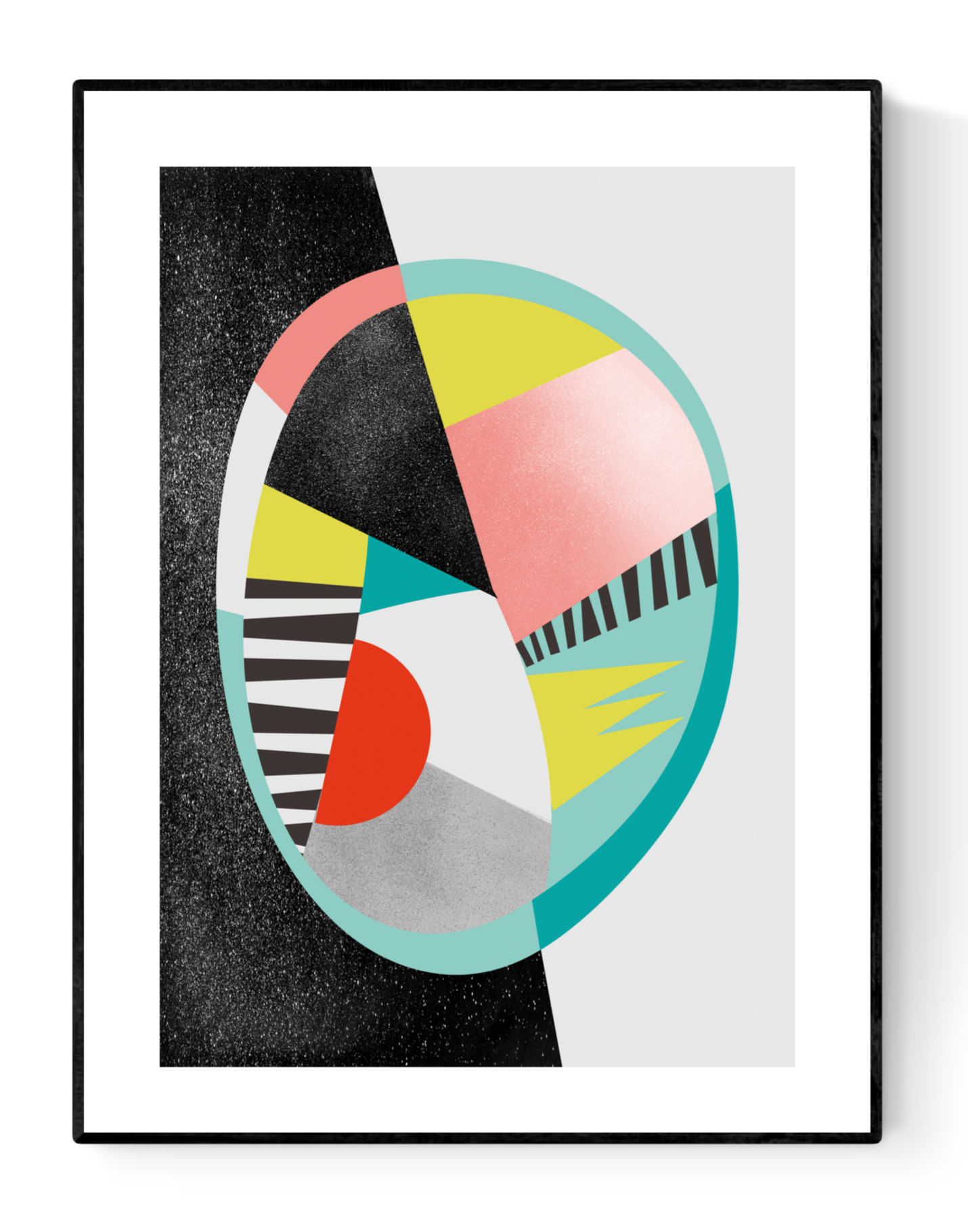 Berlin abstract art print set by Studio Frits – modern geometric wall art in bold colors and Bauhaus-inspired design. Set of 3 minimalist posters with vibrant shapes, contemporary composition, and artistic patterns. Perfect decorative artwork for living rooms, creative offices, and design-focused interiors. High-quality prints for modern home decor and art collectors