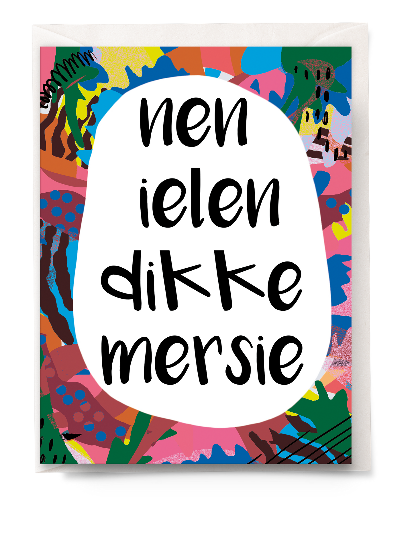 greeting card - Tante Colette - nen ielen dikke mersie